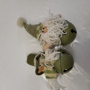2 PC Green Christmas Bell / Decorations  / Christmas Tree Decor